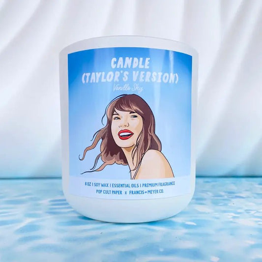 "(Taylor's Version)" Candle Vanilla Sky Scent - 8oz Soy Wax Candle - In Pursuit Mobile Boutique || Apparel, Accessories & Gifts Saint John, New Brunswick