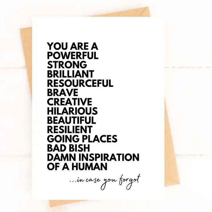 "You Are An Inspiration In Case You Forgot" Encouragement Card - In Pursuit Mobile Boutique || Apparel, Accessories & Gifts Saint John, New Brunswick