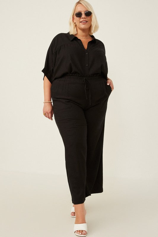 Wide Leg Paperbag Waist Pants - Black (Plus Size) – In Pursuit Mobile  Boutique || Apparel, Accessories & Gifts Saint John, New Brunswick