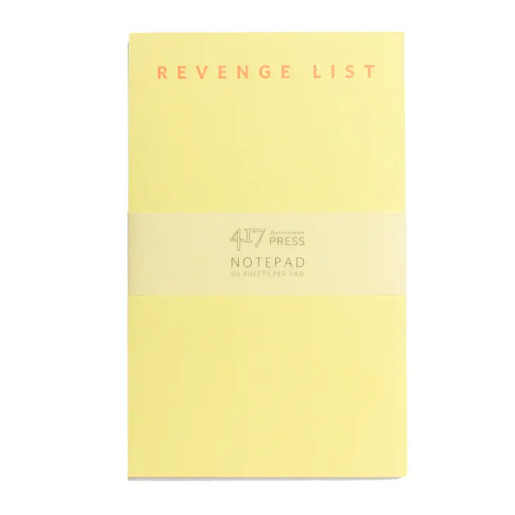 "Revenge List" 50 Page Notepad
