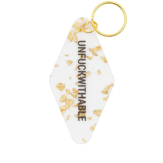 "Unfuckwithable" Gold Fleck Key Chain