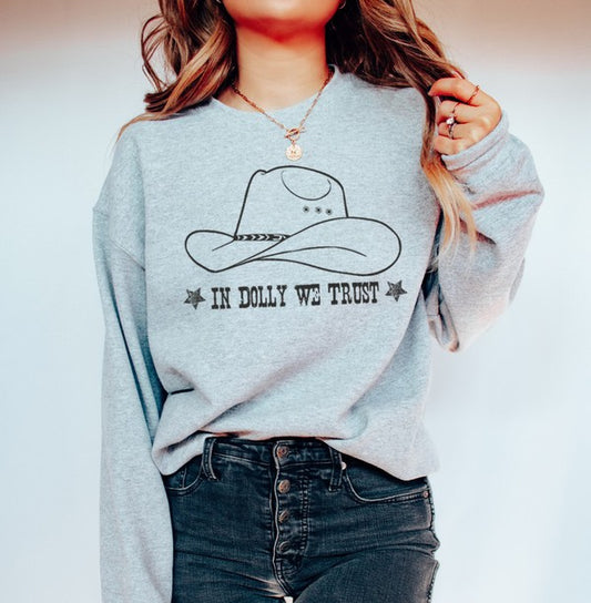 "In Dolly We Trust" Unisex Sweatshirt (Grey)