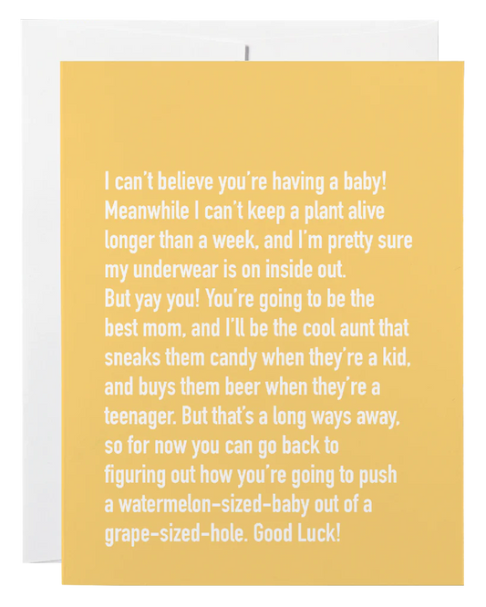 "I Can't Believe You're Having a Baby!" Baby Shower Card