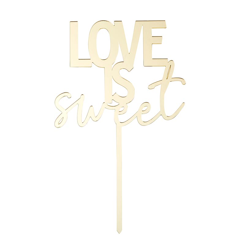 "Love is Sweet" Acrylic Cake Topper