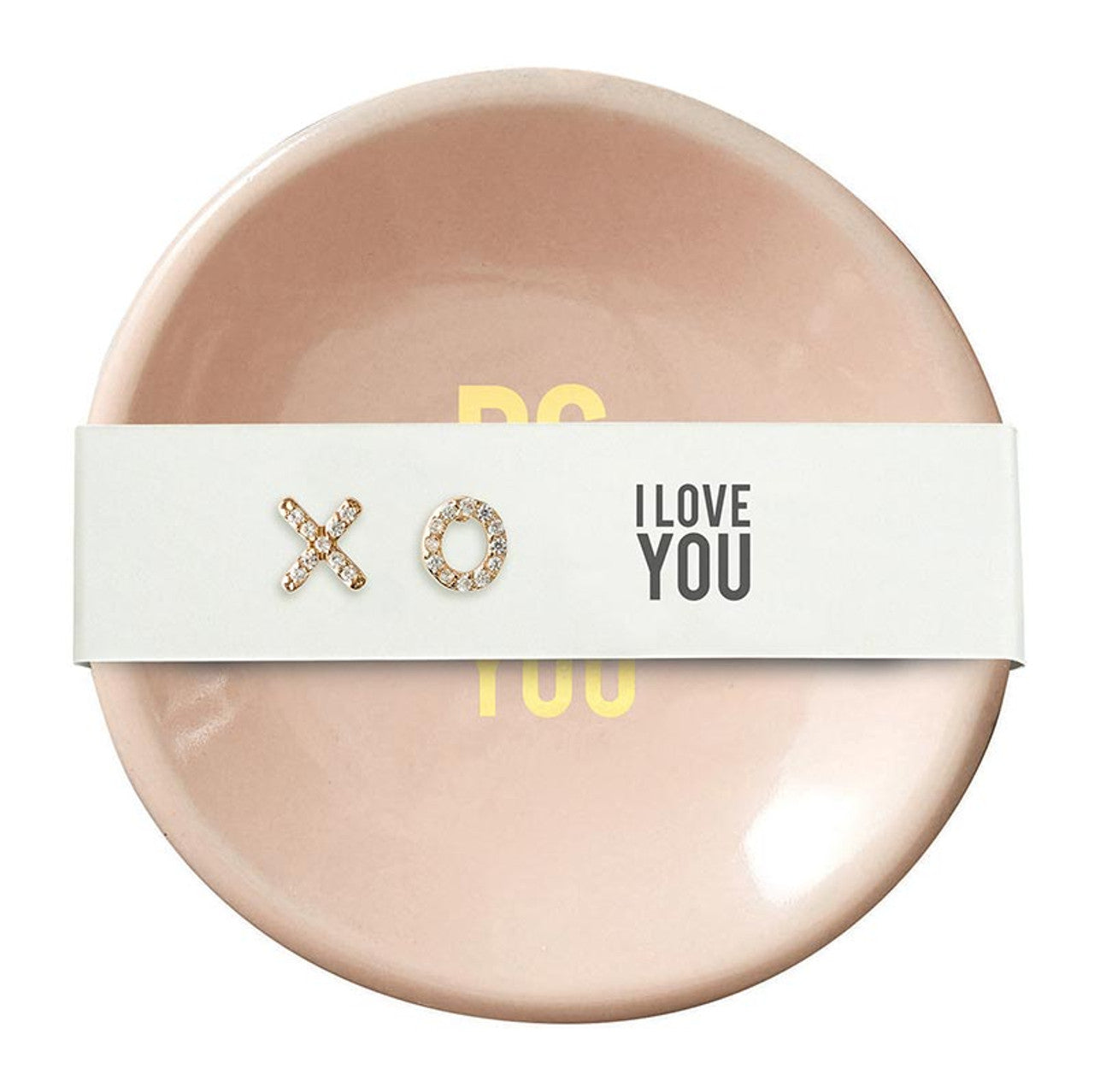 "PS I Love You" Ceramic Dish & Earring Set