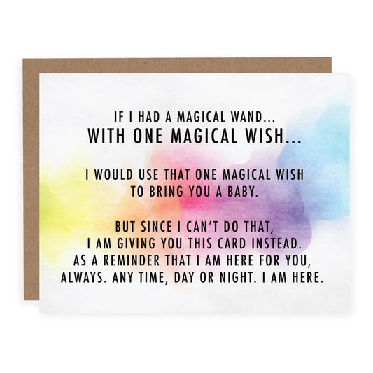 "One Magical Wish To Bring You A Baby" Infertility/Empathy Card