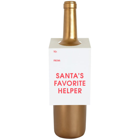 "Santa's Favorite Helper" Wine & Spirit Tag