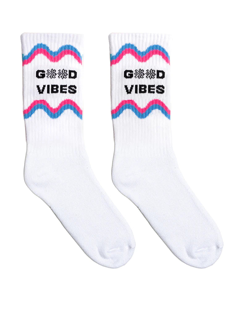 "Good Vibes" Unisex Classic Crew Socks