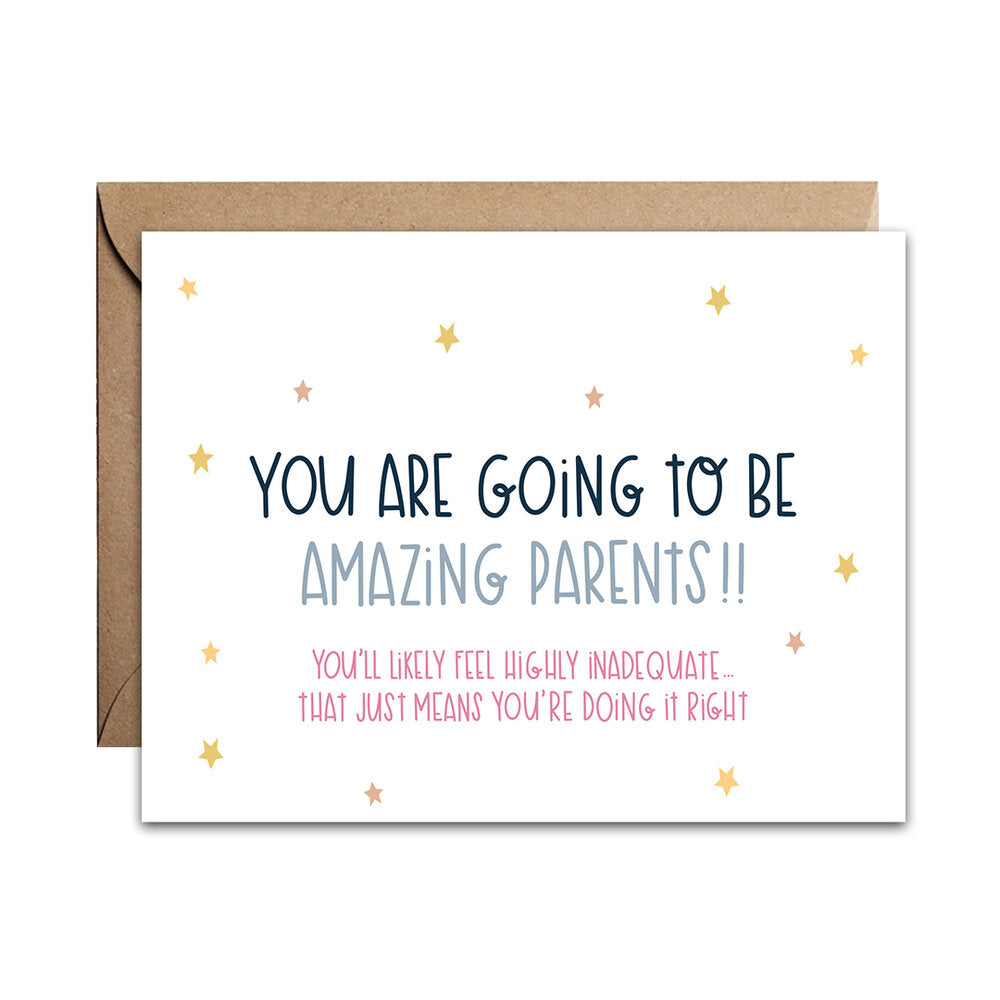 "You Are Going to be Amazing Parents!" Baby Shower / New Parent Card